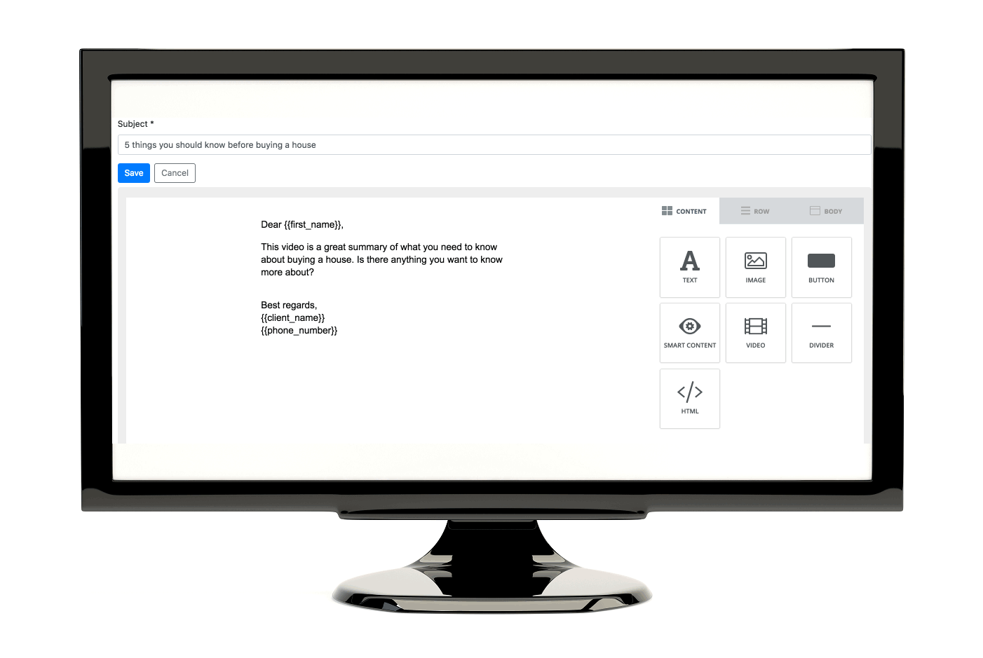 Easy email editing Screenshot